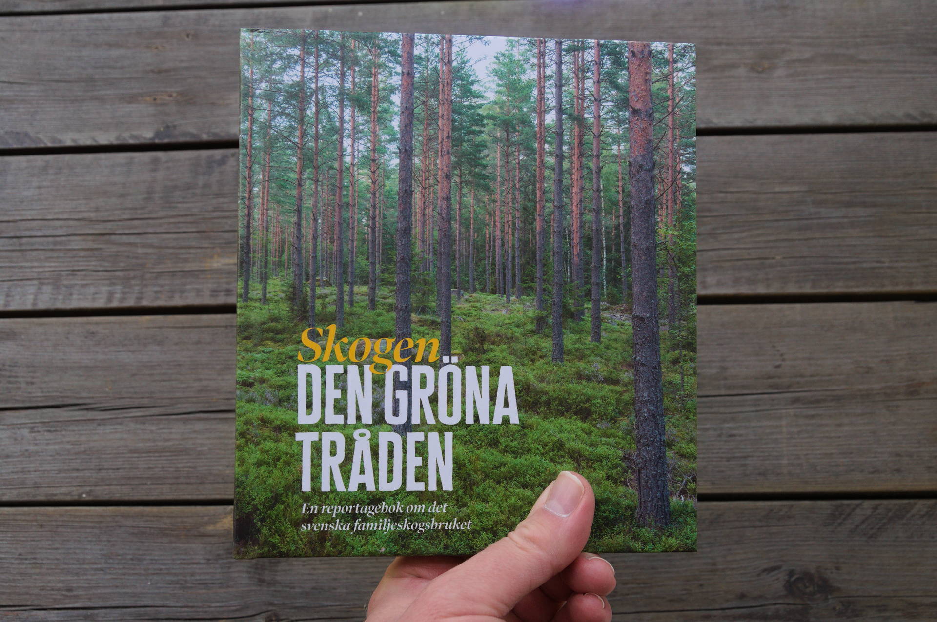 Boken Skogen. Den gröna tråden. En reportagebok om det svenska familjeskogsbruket. [foto: Henrik Hemrin]